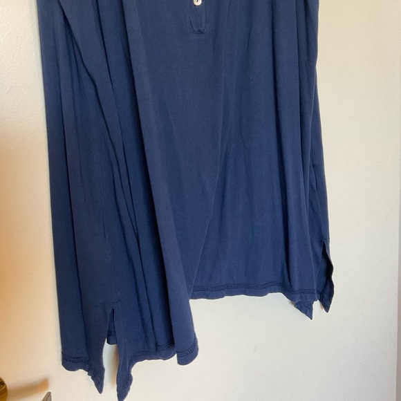 Allen Allen Navy Tank with Faux Buttons in Size 1X - Picture 3 of 5